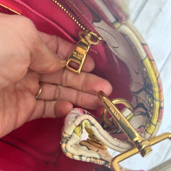PRADA CANAPA FAIRY JAMES JEAN 2 Way Convertible Tote Art: 1BG439 #100 - Picture 11 of 14